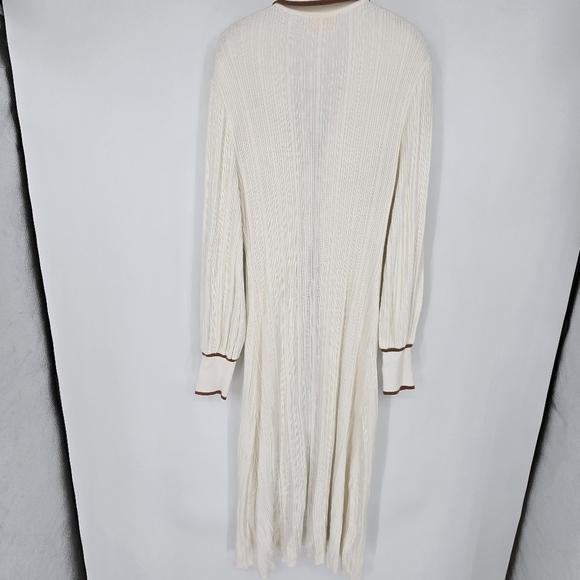 Sancia Amalie Knit Midi Dress in Sandstone balloom sleeves revolve large - Picture 3 of 7